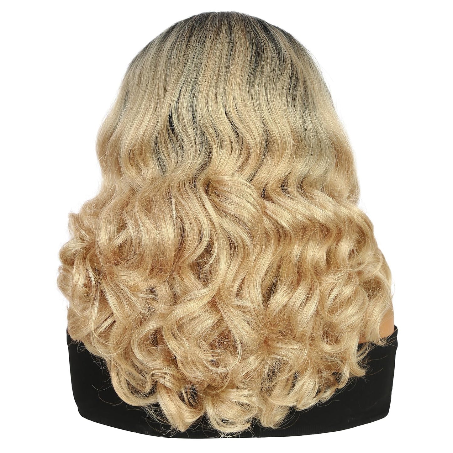 Quantum Love Yaki Curly Headband Wigs for Black Women Kinky Straight Ombre Blonde Headband Curly Ends Synthetic Wear and Go Glueless half Wig with Headbands Attached