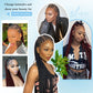 Olymei Criss Cross Knotless Braided Wigs for Black Women Box Braid Wig Braided Lace Front Wigs with Baby Hair Premium Synthetic Lace Front Burgundy Red Box Braided Wig, 36" Full Double Lace