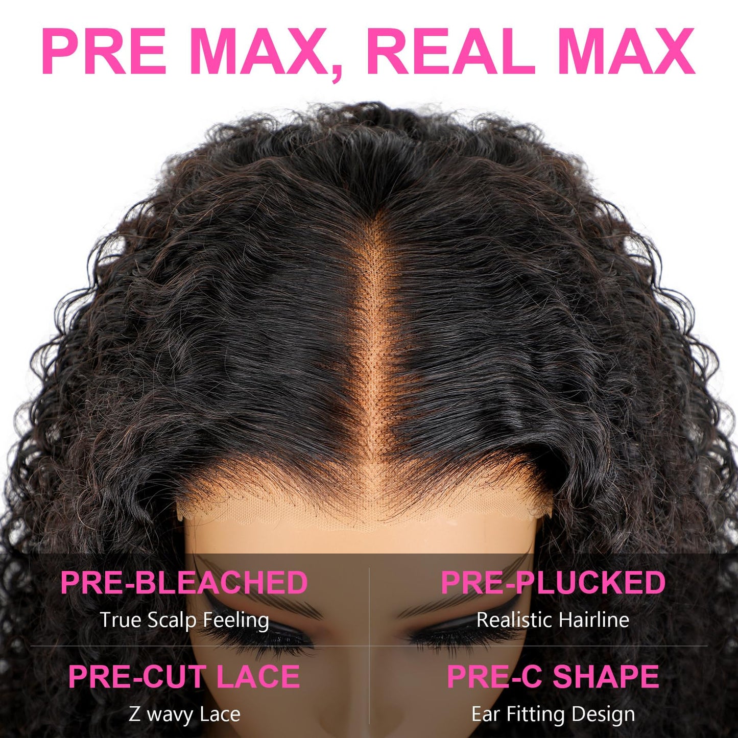 ISEE M-Cap Kinky Curly Wear Go Glueless Wigs Human Hair Pre Plucked Pre Cut Bleached Knots 9x6 HD Lace Glueless Human Hair Wigs For Women 20 Inch