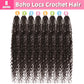 Soft Boho Locs Crochet Hair for Black Women-30 Inch 8 Packs Goddess Faux Locs Crochet Human Hair Feeling Pre Looped with Curly Ends (#2, 30 Inch(Pack of 8))