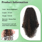 Youthfee Drawstring Ponytail for Women Deep Curly Ponytail Extension Synthetic Mixed with Human Hair Ponytails Brown Highlights Pony for Daily wear,27 Inches