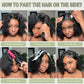 Eyefanniy Glueless Wigs Human Hair pre plucked Pre Cut Short Curly Bob Lace Front Wigs for Black Women 4x4 Lace Closure Glueless Wig with Elastic Band for Beginners 10 Inch