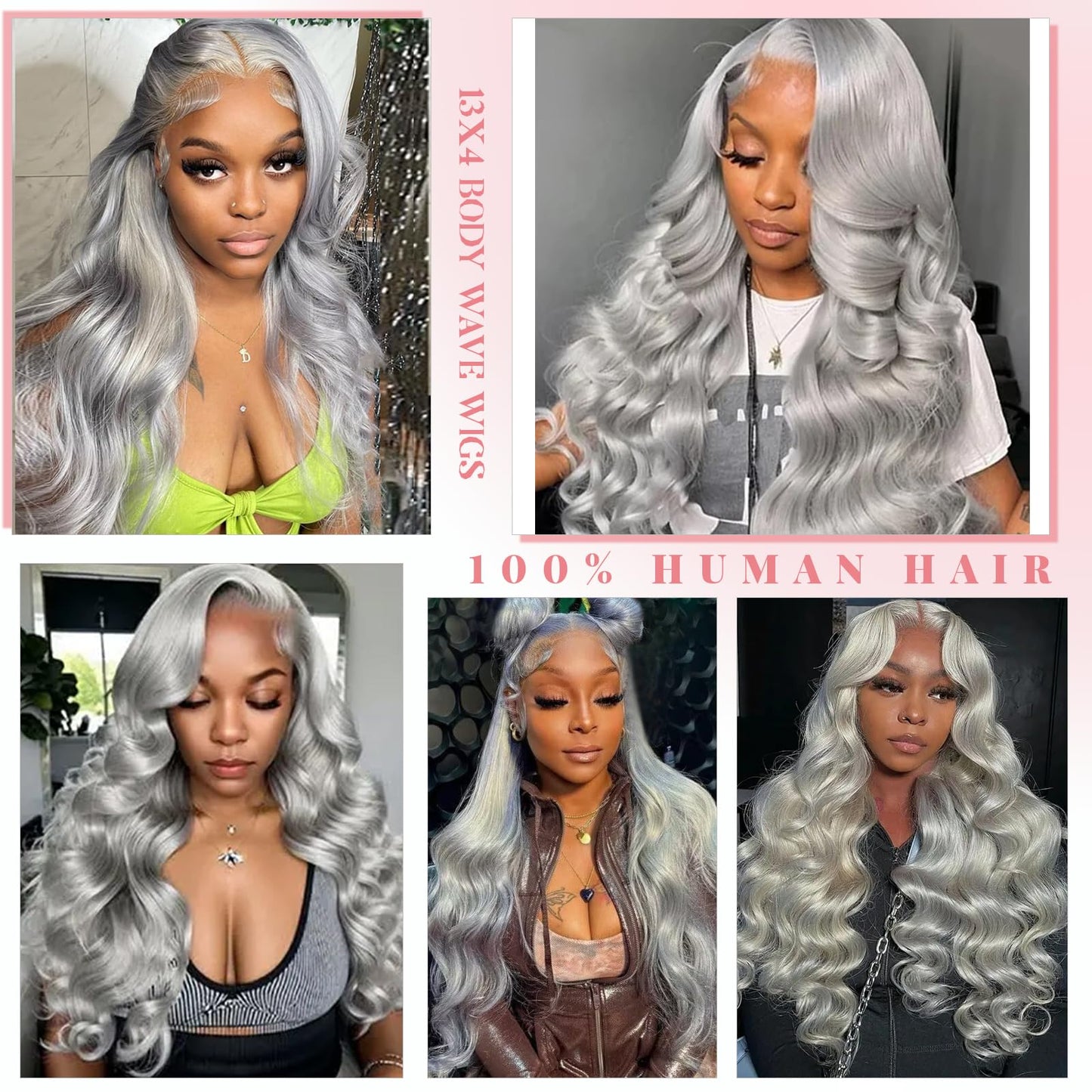 Munx 30 Inch Grey Lace Front Wig Human Hair HD Transparent Lace Frontal Wig for Women 180% Density Pre Plucked Glueless Silver Grey Body Wave Wigs with Baby Hair