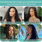 Human Braiding Hair for Boho Braids Human Hair 110g 20 Inch Curly Boho Hair for Braiding Knotless 12A Deep Wave Bulk Bohemian 3 Bundles/Pack Natural Color