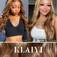 KLAIYI Wear And Go Glueless Wig Bye Bye Knots 13x4 Precut Lace Front Wigs Human Hair Ombre Highlight Blonde Body Wave Wig Pre Bleached Pre Everything Pre Plucked with Baby Hair 3S Ready to Wear 26Inch