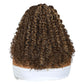 Quantum Love Braided Wig for Black Women Ombre Brown Blone Braids Cornrows Lace Curly Wigs 16 Inch Fully Lace Frontal Braided Curly Bob Synthetic Glueless Wigs