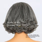 HANASCC Salt and Pepper Wigs for Women 10" Glueless Grey Short Bob Wigs Pre Plucked Body Wave Gray Human Hair Wig Pre Cut 5x5 HD Transparent Grey Glueless Lace Front Wigs for Women