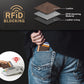 Travelambo Slim Wallet Front Pocket Minimalist Leather RFID Blocking Medium Size