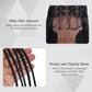 Alebery 36" Full Lace Criss Cross Knotless Box Braided Wigs for Black Women Knotless Box Braids Lace Front Wig with Baby Hair Lightweight Synthetic Black Cornrow Braided Wigs (1B)