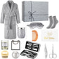 Nuogo 15 Pcs Birthday Gifts for Men Beard Care Set for Him Dad Birthday Gifts Basket Ideas Kit for Men Tumbler Bath Robe for Father's Day Dad Husband Boyfriend Box(Unhooded,Grey)