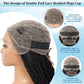 Olymei Locs Braided Wigs for Black Women Knotless Braided Wigs Loc Braided Wig with Baby Hair Full Double Lace Black Curly Locs Braided Wigs,38" Full Double Lace