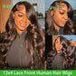 Niojoo 28 Inch Body Wave Lace Front Wigs Human Hair Pre Plucked 180% Density 13x4 HD Transparent Lace Frontal Glueless Wigs Human Hair Wigs for Women Natural Hairline With Baby Hair