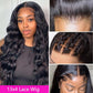 Aubatece Synthetic Lace Front Wig Short Lace Front Wig Transparent Frontal Glueless Hair With Baby Pre Plucked Hairline Density Brazilian Wigs For Black Women Wet And Wavy Braiding Hair (Black, 20)