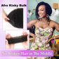 Afro Kinky-Curly Human Hair Bulk for Twist 18 Inch 100g Bulk Human Braiding Hair For Mini Twists Hair Micro Locs Extensions Dredlock Extensions