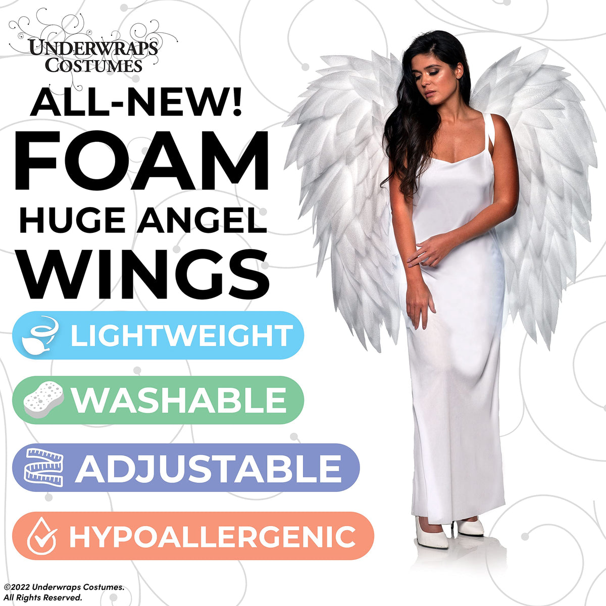 UNDERWRAPS Costumes - Angel Wings - White