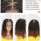 BEART Butterfly Locs Wig Braided Wigs for Black Women, 14 inch Full Lace Butterfly Locs Crochet Hair Short Braided Lace Front Wig with Baby Hair, Synthetic Box Braid Wig Faux Locs Wigs Dreadlock Wig