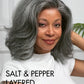 LUVME HAIR Salt & Pepper Layered Bob Glueless Pre-Cut Lace Wig Gray Wigs For Women Short Grey Hair Glueless Bob Wigs Pre Plucked Pre Cut Pixie Cut