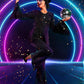 Jexine 70s Disco Outfit Women Sequin Sparkly Costume Black M