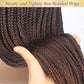 Alebery 36" Full Lace Knotless Box Braided Wigs for Black Women Knotless Box Braids Lace Front Wig with Baby Hair Lightweight Synthetic Lace Frontal Dark Brown Cornrow Twisted Braided Wigs (1B/30)