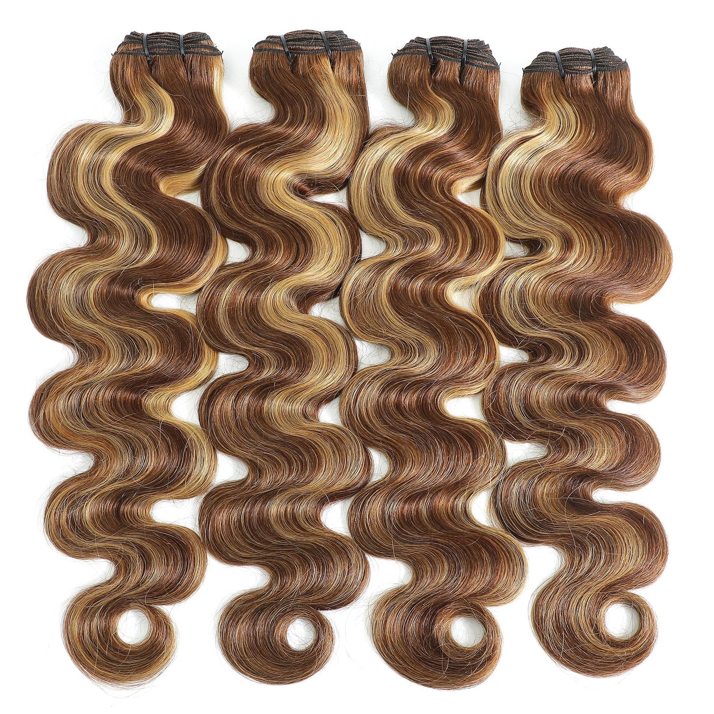 Ciracevi P4/27 Human Hair Bundles Highlight Body Wave Bundles Human Hair 15a Raw Indian Hair Body Wave Blonde 100% Bundles Hair Extensions(4 bundles 18 20 22 24)