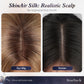 starluck Human Hair Wig for Women Wigs Real Human Hair Ligth Brown Wigs Layered Bob Wig 12 Inch Silk Base Realistic and Resistant for Daily Party Use