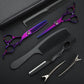 Dragon Creek Hair Cutting Thinning Scissors Set Haircut Texturizing Blending Hairdressing Shear Kit Professional for Stylist, Hairdresser, Men, Women, Kids Salon Barber Home Purple 9pcs 6"