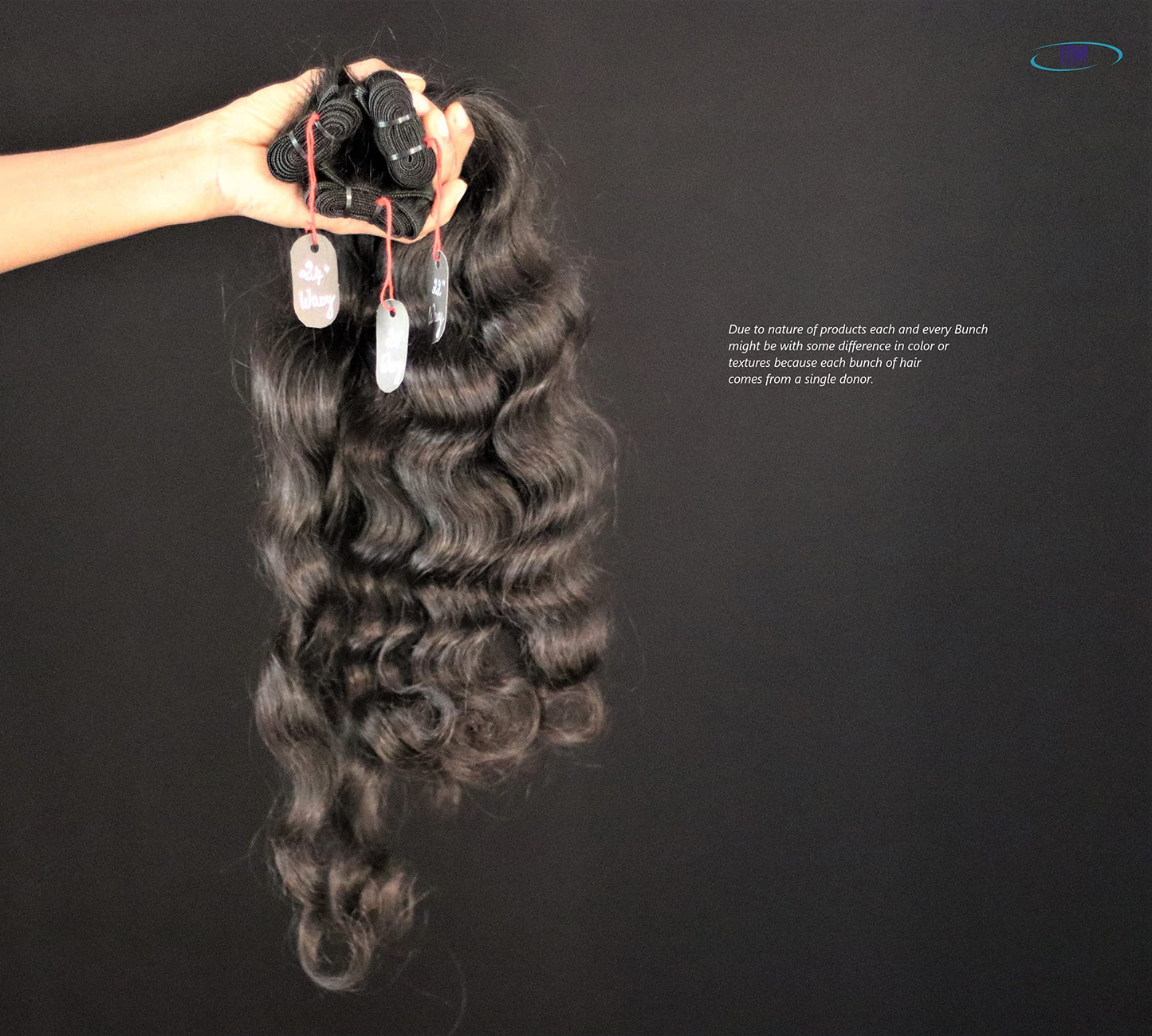 IDM INDIA 3 Bundles of 20” 22” 24” Wavy 100% natural Indian virgin temple raw hair extensions unprocessed and not treated with any kind of chemicals. Single donor raw hair weft bundles