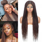 Alebery 36" Full Lace Knotless Box Braided Wigs for Black Women Knotless Box Braids Lace Front Wig with Baby Hair Lightweight Synthetic Lace Frontal Dark Brown Cornrow Twisted Braided Wigs (1B/30)