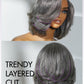 LUVME HAIR Salt & Pepper Layered Bob Glueless Pre-Cut Lace Wig Gray Wigs For Women Short Grey Hair Glueless Bob Wigs Pre Plucked Pre Cut Pixie Cut