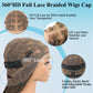 Olymei 360° HD Full Lace Large Square Knotless Braided Wigs for Women Box Braid Wig with Baby Hair Long Light Brown Premium Synthetic Braided Lace Front Wigs 36"