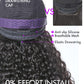 LUVME HAIR Flexi-Fit Invisi Drawstring Wig 13x4 Lace Wig PreMax Lace Wigs Water Wave Curly Lace Front Wigs Human Hair Pre Cut Plucked Lace Frontal 28 Inches Natural Black