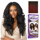 Sensationnel What Lace 13X6 Wigs - Latisha Lacefrontal Hand Tied Glueless Synthetic With Natural Density Preplucked Hairline (Tipped Off Black and Burgundy T1B/BG)