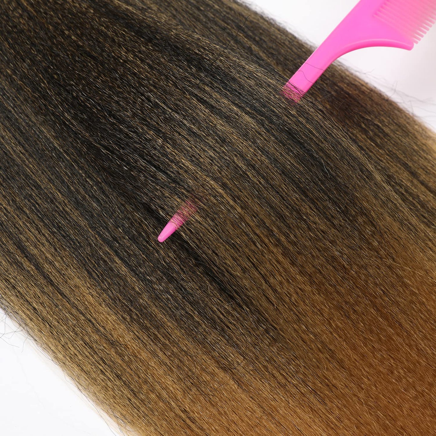 Ubeleco Pre Stretched Braiding Hair, 8 Packs 20 inch Braiding Hair Pre Stretched Yaki Texture, Hot Water Setting, Easy To Install Professional Synthetic Ombre Hair for Braiding(20in,1B/27)