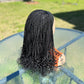 RealWigs 18” Black Headband Braided Wig Box Braids with Curly Tips