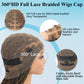 Olymei 360° Hd Full Lace Knotless Braided Wigs for Women Box Braid Wig with Baby Hair Premium Synthetic Long Light Brown Braided Lace Front Wigs 36Inch