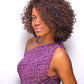 Mischa Wig Color 34 Dark Brown with Gray - Carefree Wigs Mid-Length Tight Curls Synthetic Curly Side Part African American Women's Machine Wefted Lightweight Average Cap