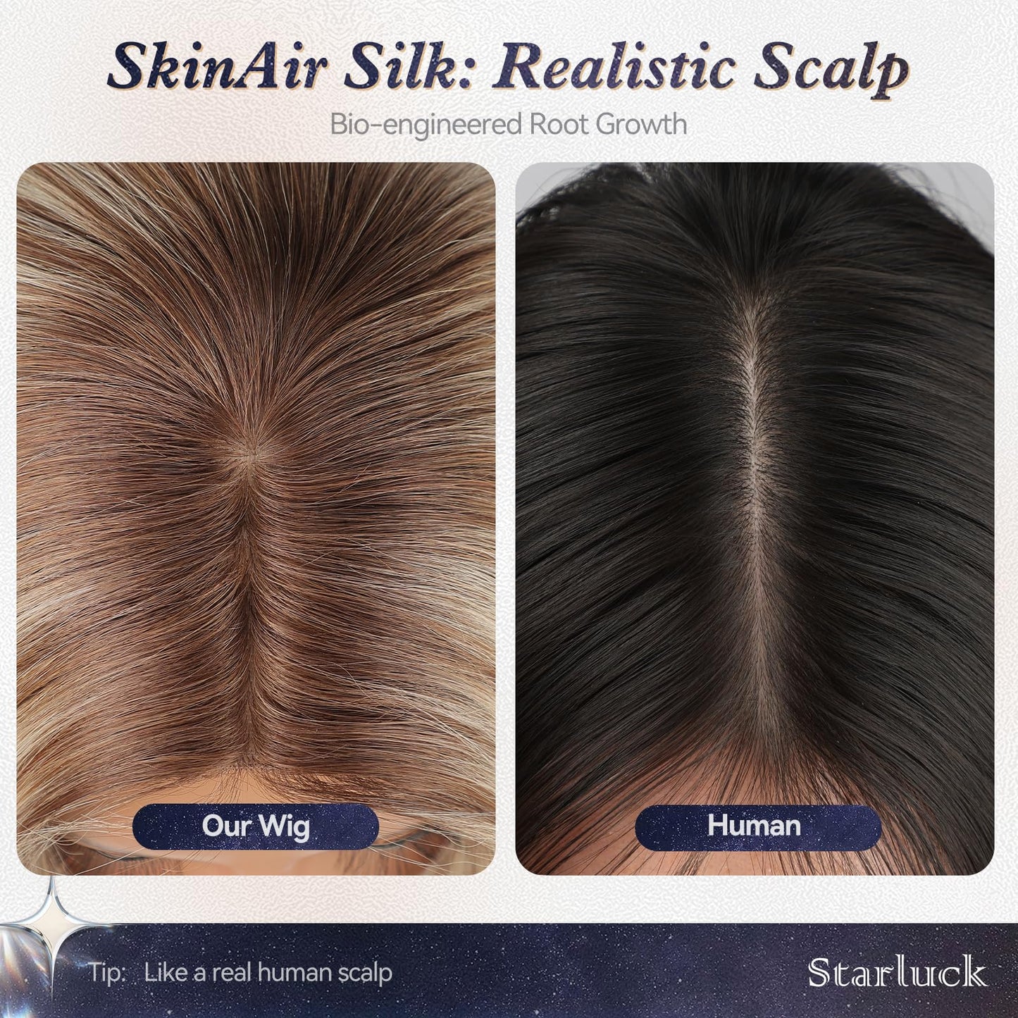 starluck Human Hair Wig for Women Blonde Wigs Real Human Hair Wigs Ombre Blonde Mixed Light Brown Layered Bob Wig 12 Inch Silk Base Realistic and Resistant for Daily Party Use