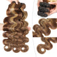 Ciracevi P4/27 Human Hair Bundles Highlight Body Wave Bundles Human Hair 15a Raw Indian Hair Body Wave Blonde 100% Bundles Hair Extensions(3 bundles 20 22 24)
