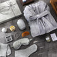 Nuogo 15 Pcs Birthday Gifts for Men Beard Care Set for Him Dad Birthday Gifts Basket Ideas Kit for Men Tumbler Bath Robe for Father's Day Dad Husband Boyfriend Box(Unhooded,Grey)