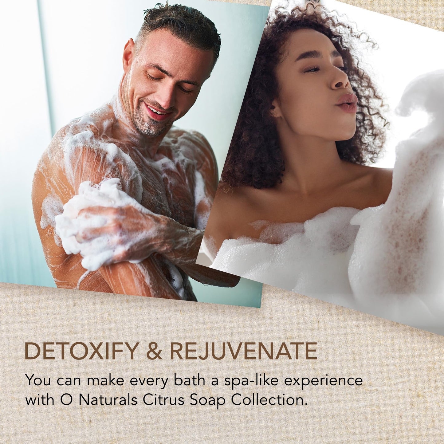 O NATURALS 100% Natural Bar Soap - Gift Set - Organic Ingredients & Essential Oils - Spa Gifts for Women & Men, Body Wash & Face Soap - 6PC Citrus Soap Collection