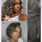 LUVME HAIR Salt & Pepper Layered Bob Glueless Pre-Cut Lace Wig Gray Wigs For Women Short Grey Hair Glueless Bob Wigs Pre Plucked Pre Cut Pixie Cut
