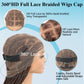 Olymei 360° Hd Full Lace Large Square Knotless Braided Wigs for Women Box Braid Wig with Baby Hair Long Brown Premium Synthetic Braided Lace Front Wigs 36"