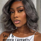 LUVME HAIR Salt & Pepper Layered Bob Glueless Pre-Cut Lace Wig Gray Wigs For Women Short Grey Hair Glueless Bob Wigs Pre Plucked Pre Cut Pixie Cut
