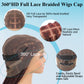 Olymei 360° Hd Full Lace Large Square Knotless Braided Wigs for Women Box Braid Wig with Baby Hair Long Burgundy Premium Synthetic Braided Lace Front Wigs 36"