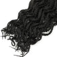 150 Strands Goddess Box Braids Crochet Hair Curly Braided Crochet Box Braiding Hair 14 Inch 3X Pre Looped Box Braid Crochet Braids Extensions 5 Packs Wavy Crochet Hair for Black Women