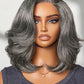 LUVME HAIR Salt & Pepper Layered Bob Glueless Pre-Cut Lace Wig Gray Wigs For Women Short Grey Hair Glueless Bob Wigs Pre Plucked Pre Cut Pixie Cut